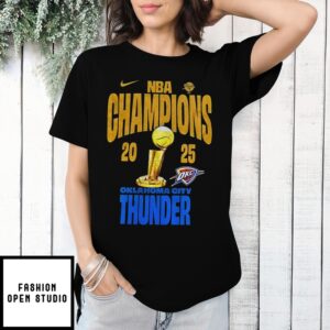 Oklahoma City Thunder Nba Finals Champions Winner Trophy 2025 T-Shirt