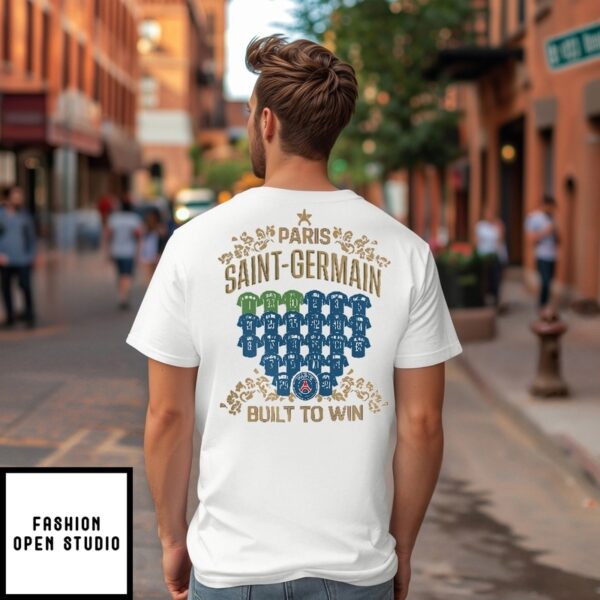 Paris Saint Germain European Champions Jersey Roster Graphic T-Shirt
