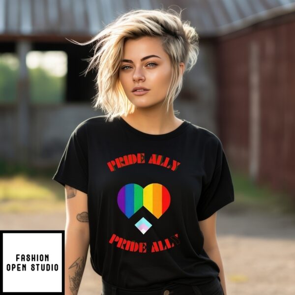 Pride Ally Lgbtqia Heart T-Shirt