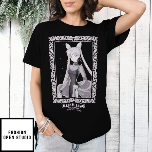 Sailor Moon Black Lady Tonal Frame Portrait T-Shirt