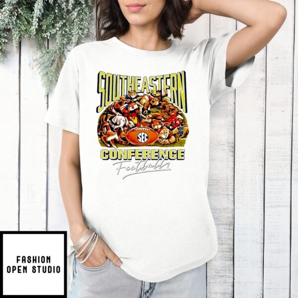 Sec Fall Southeastern Conference Football Mascot T-Shirt
