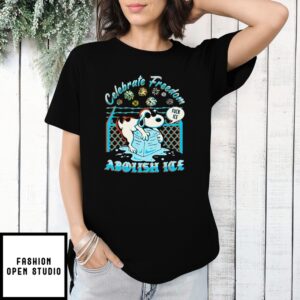 Snoopy Celebrate Freedom Fuck Ice Abolish Ice T-Shirt