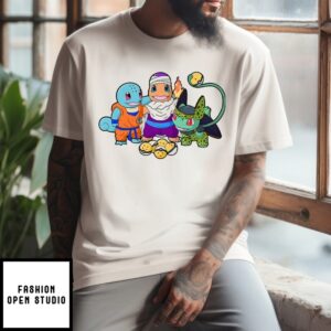 Squirtle Goku Charmander Piccolo Bulbasaur Cell Dragon Ball X Pokémon Mashup T-Shirt