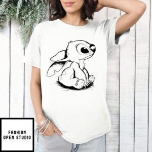 Stitch Sitting Sketch Hand Drawn T-Shirt