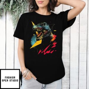 Synthwave Tyrannosaurus Rex Synthosaurus Rex T-Shirt