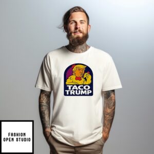 Taco Trump Always Chickens Out Taco Bell Logo T-Shirt