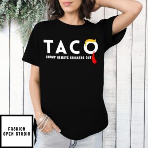 Taco Trump Always Chickens Out Tariffs And Trade Humor T-Shirt