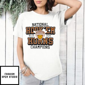 Texas Longhorns Ncaa Softball National Champions 2025 Hook ‘Em Horns T-Shirt