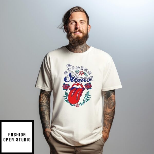 The Rolling Stones Tongue And Flowers T-Shirt