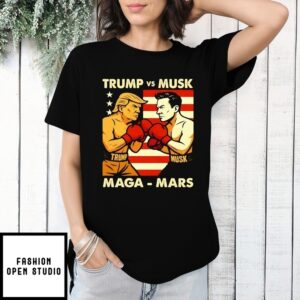 Trump Vs Musk Maga Vs Mars Boxing T-Shirt