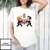 Trump Vs Musk Rocket Cartoon T-Shirt