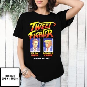 Tweet Fighter Elon Musk Vs Donald Trump Player Select T-Shirt