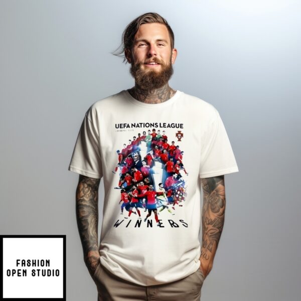 Uefa Nations League Germany 2025 Portugal Campeoes Faz Historia 2025 T-Shirt