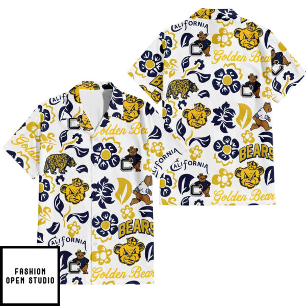 University Of California Berkeley Floral Button Down Hawaiian Shirt
