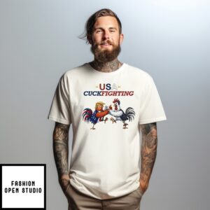 Usa Cuck Fighting Trump Vs Elon Chicken T-Shirt