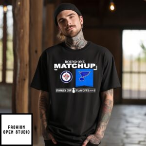 Winnipeg Jets Vs St Louis Bules Nhl 2025 Playoff Round 1 Match Up T-Shirt