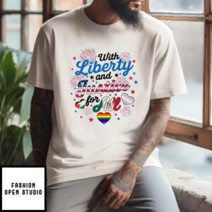 With Liberty And Justice For All Lgbt T-Shirt