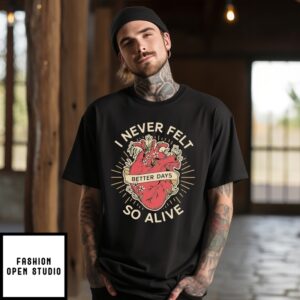 Yellowcard Better Days I Never Felt So Alive Heart T-Shirts