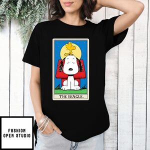 A Tarot Card Style Snoopy And Woodstock T-Shirt