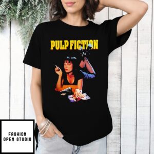 Alice Pagani Wearing Pulp Fiction T-Shirt