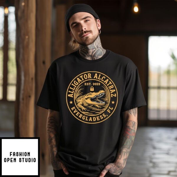 Alligator Alcatraz Florida Everglades Parody T-Shirt