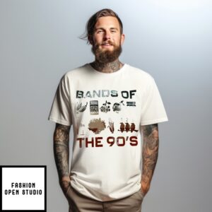 Bands Of The 90’S Red Hot Chilli Peppers Matchbox 20 Cranberries  T-Shirt