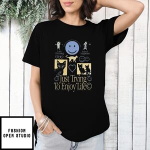 Cat I Am Choosing Lots Of Happiness Just Trying To Enjoy Life T-Shirt