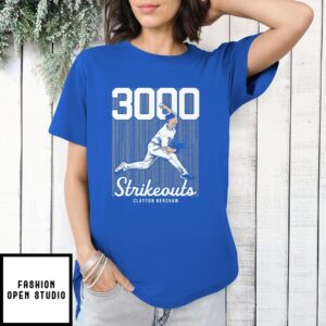 Clayton Kershaw 3000 Strikeouts T-Shirt