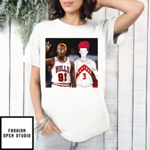 Clown Dennis Rodman Bulls X Anime T-Shirt