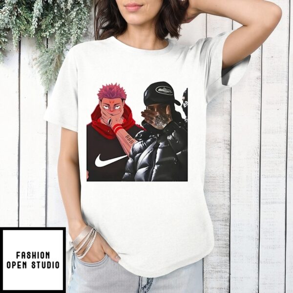 Cursed Words Central Cee X Anime T-Shirt