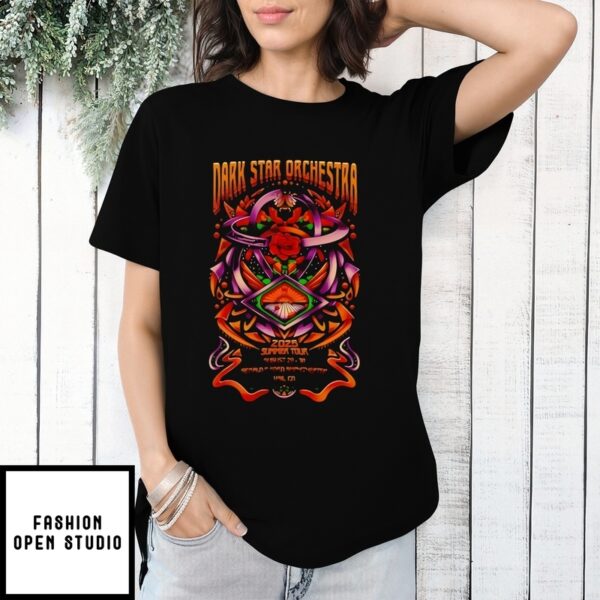 Dark Star Orchestra Psychedelic Tour Poster At The Gerald R Ford Amphitheater In Vail Co On August 29 30 2025 T-Shirt