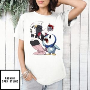Dawn And Piplup Pokémon Ball Cute T-Shirt