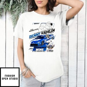 Denny Hamlin 2025 Autotrader Echopark Automotive 400 Race Win T-Shirt