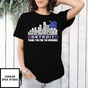 Detroit Tigers Baseball Legends Thank You For The Memories T-Shirt