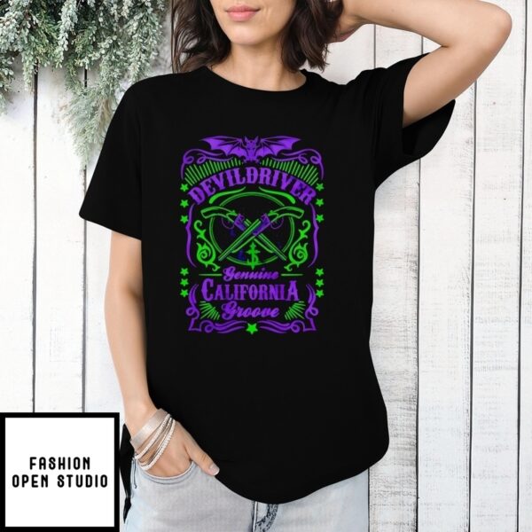 Devildriver Gemini California Groove Crossed Guns T-Shirt