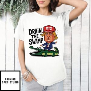 Dts Drain The Swamp Alligator Alcatraz Trump Caricature T-Shirt