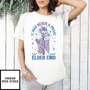 Elder Emo Club Skeleton It Was Never A Phase T-Shirt