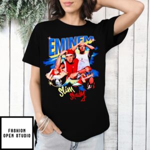 Eminem Slim Shady Cartoon Collage Vintage Rap T-Shirt