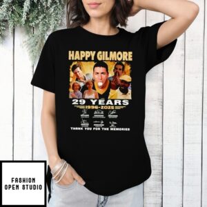 Happy Gilmore 29 Years 1996-2025 Signatures Anniversary T-Shirt