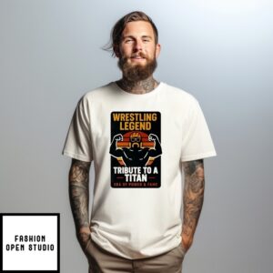 Hulk Hogan Wrestling Legend Tribute To A Titan Ear Of Power And Fame T-Shirt