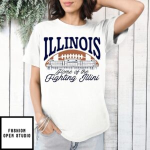 Illinois Football Memorial Stadium Home Of The Fighting Illini T-Shirt