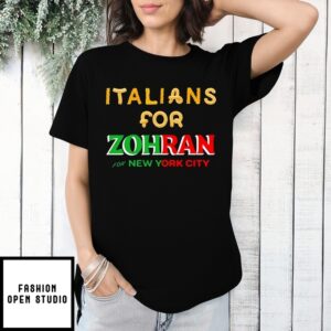 Italians For Zohran For New York City T-Shirt