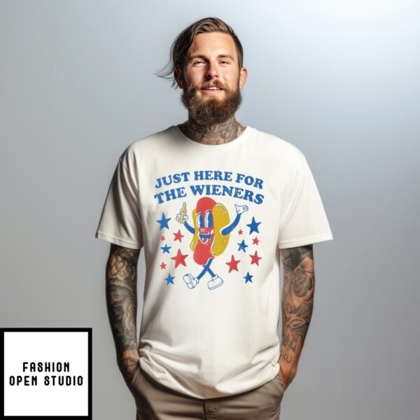 Just Here For The Wieners Hot Dog T-Shirt
