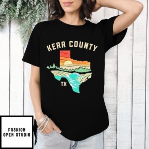Kerr County Strong Texas Map T-Shirt