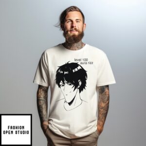 Level 100 Aura Rizz Comic T-Shirt
