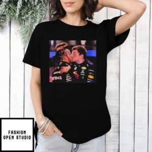 Lewis Hamilton And Max Verstappen Kissing Photo Graphic T-Shirt