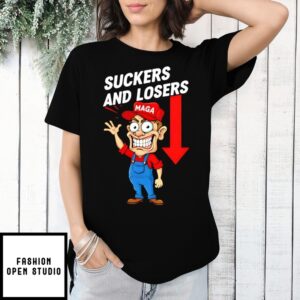 Maga The Real Suckers And Losers Caricature T-Shirt