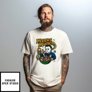 Michael Myers Munch Free Mask Inside Halloween T-Shirt