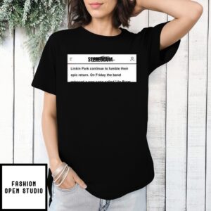 Mike Shinoda Wearing Linkin Park Continue To Fumble The Epic Return On Friday The Band T-Shirt