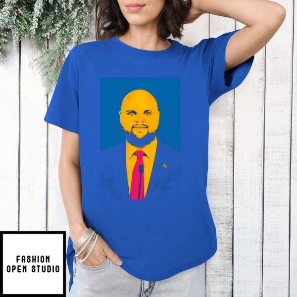 Minimalist Jd Vance Meme Portrait Grunge Halftone T-Shirt